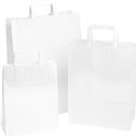 Paper carrying Bags White 180x80x220mm - Horecavoordeel.com