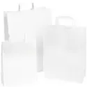 Paper carrying Bags White 320x180x260mm - Horecavoordeel.com