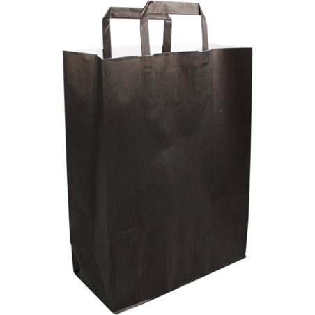 Paper carrying Bags Black 26x12x35cm - Horecavoordeel.com