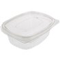 Saladbowl 500cc rectangular Transparent Leakprowith - Horecavoordeel.com