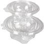 Saladbowl 250cc round with fixed Lids Leakprowith Transparent - Horecavoordeel.com