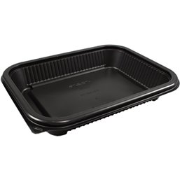 Meal tray Hot Deli Deluxe Base Large Black 650cc - Horecavoordeel.com