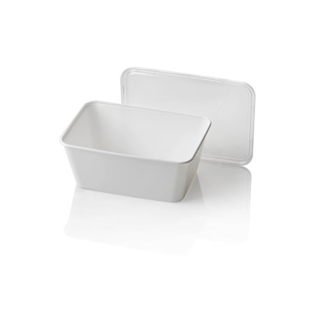 Microwave Meal containers - Bins 173 Series 1000cc Rectangle PP White - Horecavoordeel.com