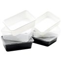 Microwave Meal containers - Bins 173 Series 1000cc Rectangle PP Transparent - Horecavoordeel.com