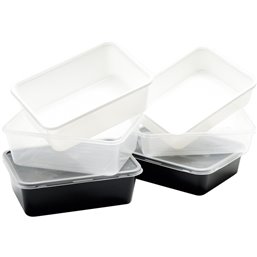 Microwave Meal containers - Bins 173 Series 1000cc Rectangle PP Transparent - Horecavoordeel.com