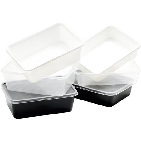 Microwave Meal containers - Bins 173 Series 1000cc Rectangle PP Transparent - Horecavoordeel.com