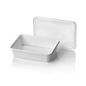 Microwave Meal containers - Bins 182 Series 750cc Rectangle PP White - Horecavoordeel.com