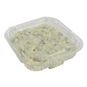 Saladbowl 250cc Transparent square + fixed Lids 132x132x30mm - Horecavoordeel.com