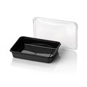 Microwave Meal containers - Bins 182 Series 500cc Rectangle PP Black - Horecavoordeel.com