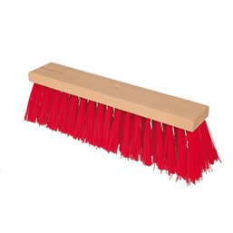 Straatbezem 290mm Rood Nylon Horecavoordeel.com