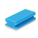 Schuurspons Krasvrij Pro61-1 Blauw/wit 7x15cm Horecavoordeel.com