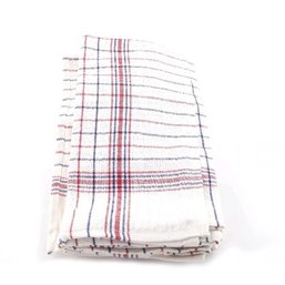 Kitchen towels Blue/Red with stripes 65x65cm - Horecavoordeel.com