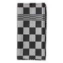 Kitchen towels Blocked Black 65x65cm - Horecavoordeel.com