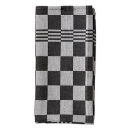 Kitchen towels Blocked Black 65x65cm - Horecavoordeel.com