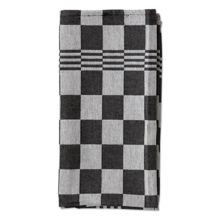 Kitchen towels Blocked Black 65x65cm - Horecavoordeel.com