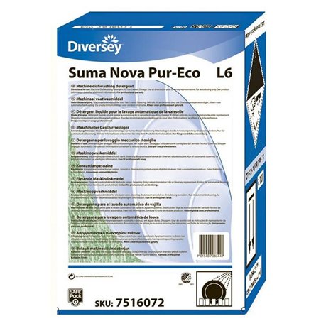 Dishwashing liquid Chlorine free Suma Nova Pur Eco L6 Safepack - Horecavoordeel.com