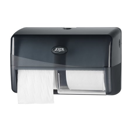 Toilet paper Dispenser Traditional Euro Compact Duo Pearl Black - Horecavoordeel.com