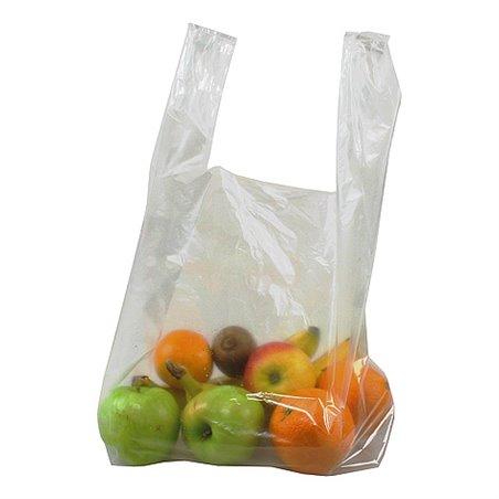 Hemdtassen Shopper Transparant 250 + 2 x 60 x 500mm 25my Horecavoordeel.com