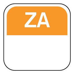 Dagstickers Zaterdag 25 x 25mm Oranje Verwijderbaar Horecavoordeel.com