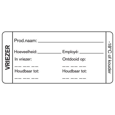 Day labels Freezer Blank 75x35mm - Horecavoordeel.com