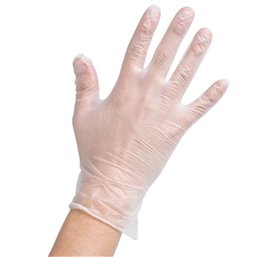 Gloves Vinyl White no powder Small (Small package) - Horecavoordeel.com