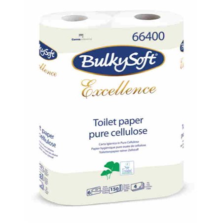 Toilet paper Bulkysoft 150 Sheets 4 Layers White - Horecavoordeel.com