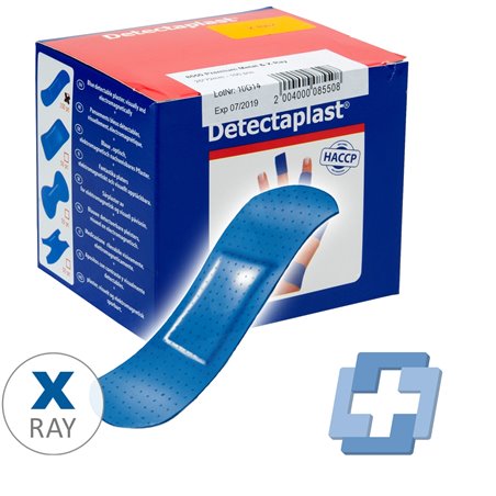 Detectiepleister Waterproof Blauw 25 x 72mm Horecavoordeel.com