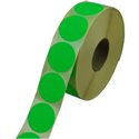 Labels Self adhesive Green Permanent Fluor round 35mm - Horecavoordeel.com