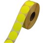 Labels Self adhesive Yellow Permanent Fluor round 35mm - Horecavoordeel.com