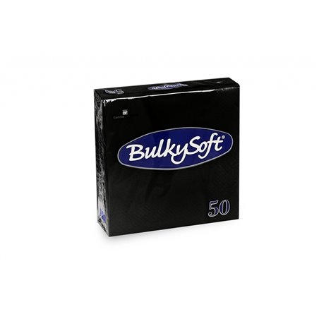 Servetten Zwart 2 Laags 1/4 Vouw Bulkysoft 240 x 240mm Horecavoordeel.com