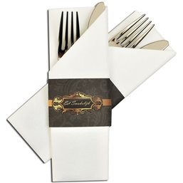 Cutlery napkin with Band Enjoy your meal (In Dutch) - Horecavoordeel.com