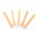 Wooden French fries Forks (fsc) 85mm Dispenser Box (Small package) - Horecavoordeel.com