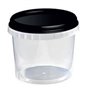 Ringlock Cups - containers With seal closure 565cc PP Clear + Lid PP Black - Horecavoordeel.com