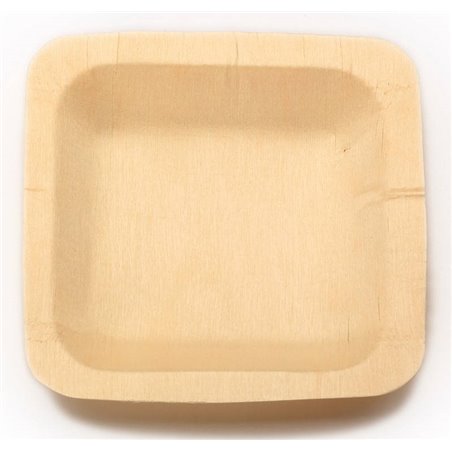 Wooden Bowl Square (fsc) 110x110mm - Horecavoordeel.com