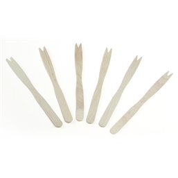 Wooden French fries Forks (fsc) 140mm - Horecavoordeel.com