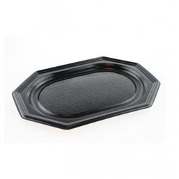 Catering platters - trays octagonal 55cm Pet Black - Horecavoordeel.com