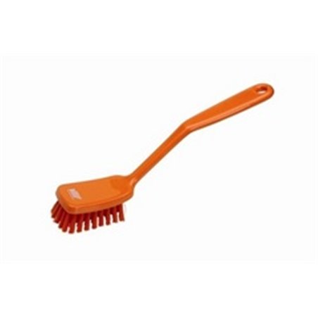 Dishwashing brush Polyester Fiber, Medium 280x60x55mm Orange - Horecavoordeel.com