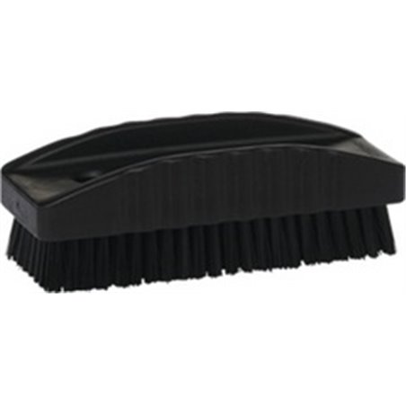 Nail brush - Small Work Brush Polyester Fiber, Hard 130x50x40mm Black - Horecavoordeel.com