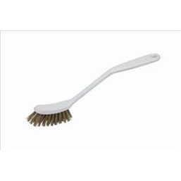 Small Grill brush Heat resistant Peek Fiber, Hard 290x30x65mm White - Horecavoordeel.com