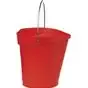 Bucket 12 Liter Polypropylene and Stainless steel 325x330x330mm Also see Bucket Lid 5687 and Wall holder 16200 Red - Horecavoord