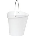 Bucket 12 Liter Polypropylene and Stainless steel 325x330x330mm Also see Bucket Lid 5687 and Wall holder 16200 White - Horecavoo