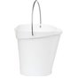 Bucket 12 Liter Polypropylene and Stainless steel 325x330x330mm Also see Bucket Lid 5687 and Wall holder 16200 White - Horecavoo