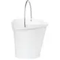 Bucket 12 Liter Polypropylene and Stainless steel 325x330x330mm Also see Bucket Lid 5687 and Wall holder 16200 White - Horecavoo