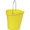 Bucket 12 Liter Polypropylene and Stainless steel 325x330x330mm Also see Bucket Lid 5687 and Wall holder 16200 Yellow - Horecavo