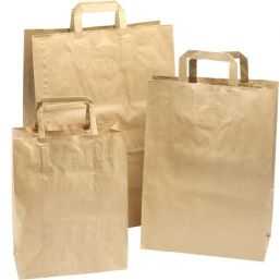 Paper carrying Bags Brown 320x180x260mm - Horecavoordeel.com