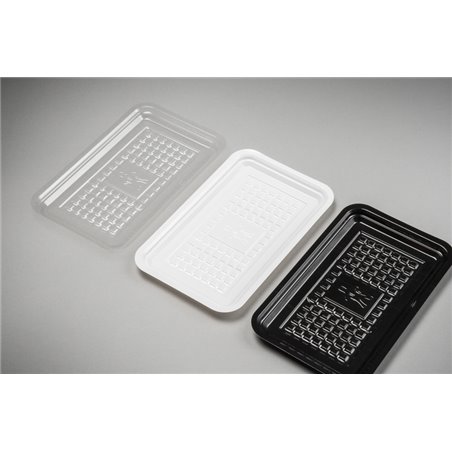 Meat Tray 10x16cm With Pane white Plastic Hero - Horecavoordeel.com