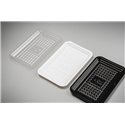 Meat Tray 10x16cm With Pane Black Plastic Hero - Horecavoordeel.com