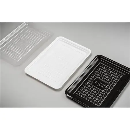 Meat Tray 12½ x18cm With Pane white Plastic Hero - Horecavoordeel.com