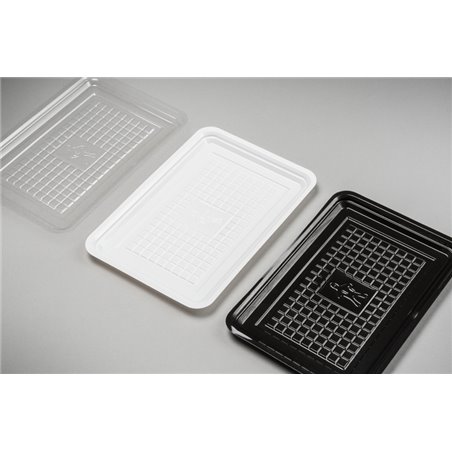 Meat Tray 12½ x18cm With Pane Black Plastic Hero - Horecavoordeel.com