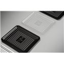 Meat Tray 14½ x18cm With Pane Black Plastic Hero - Horecavoordeel.com